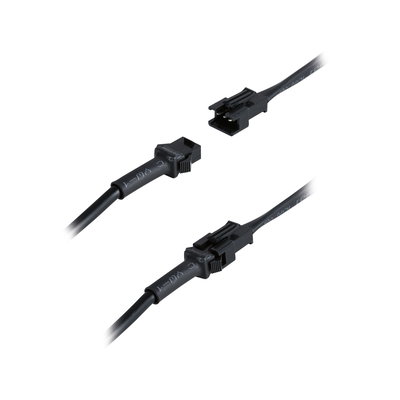 Câble de connexion noir avec prises en plastique pour systèmes d'éclairage LED, câble électronique flexible