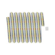 Flexible LED strip with warm white light and transparent connector for versatile lighting solutions