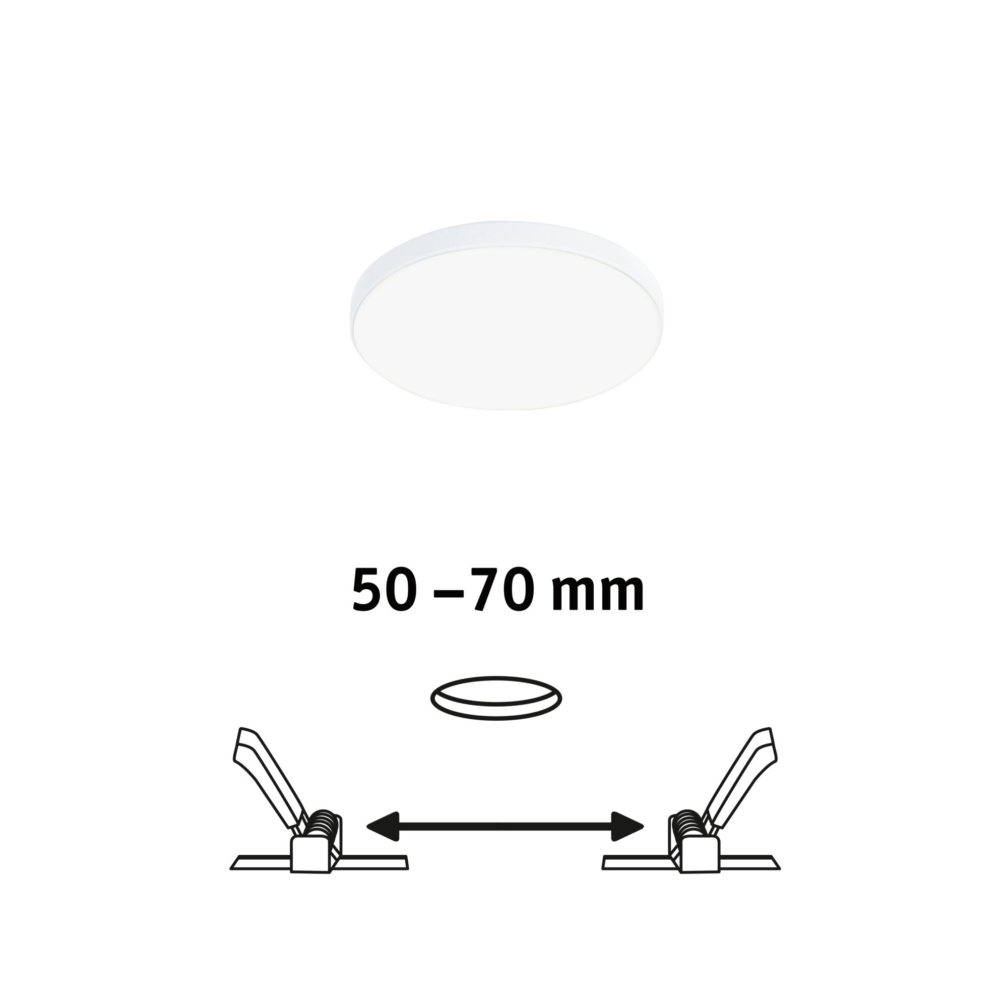 Rundes weißes LED-Deckenlicht mit flachem Design für moderne Innenbeleuchtung