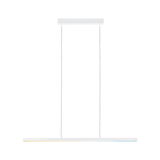 Minimalistische witte metalen LED-hanglamp met slank ontwerp voor moderne binnenverlichting