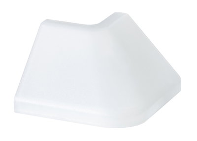 Connecteur d'angle en plastique blanc pour bandes LED, adapté aux installations d'éclairage flexibles