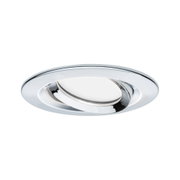 Runder Einbaustrahler aus verchromtem Metall in Silber für moderne LED-Beleuchtung