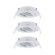 Spot encastré blanc en métal avec insert orientable pour éclairage LED flexible