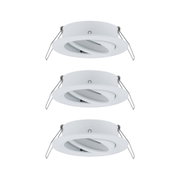 Spot encastré blanc en métal avec insert orientable pour éclairage LED flexible