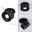 Spot encastré LED Spircle rond 78mm 8W 550lm 230V 3000K Noir mat Plafonnier LED noir en métal avec spot pivotant à 350° et inclinable à 90° pour un éclairage flexible