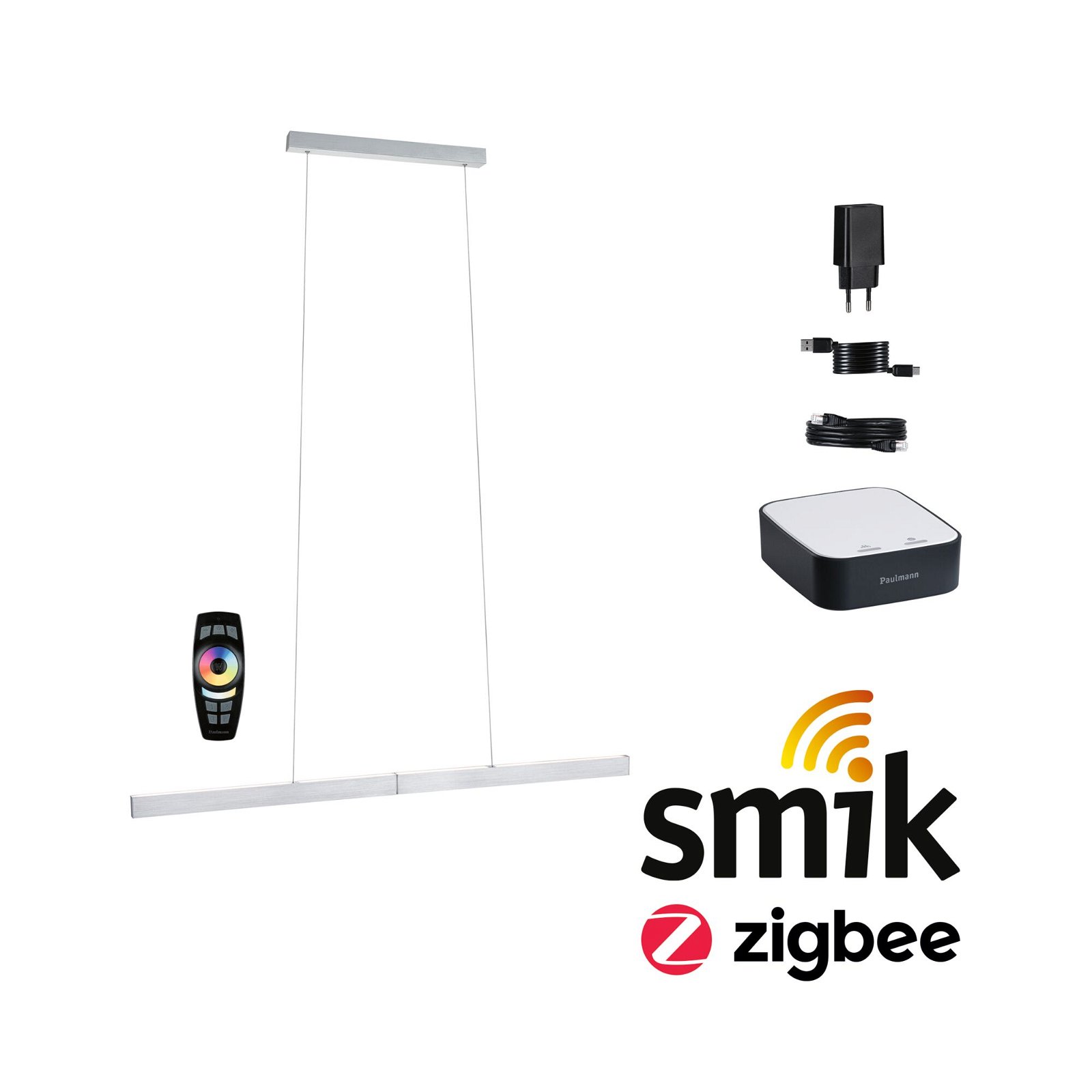 Kits de démarrage Zigbee 3.0 Smart Home smik Gateway avec télécommande + Suspension LED Aptare