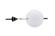 Weiße LED-Lampe mit schwarzem Kabel und abnehmbarem Stecker für moderne Beleuchtung