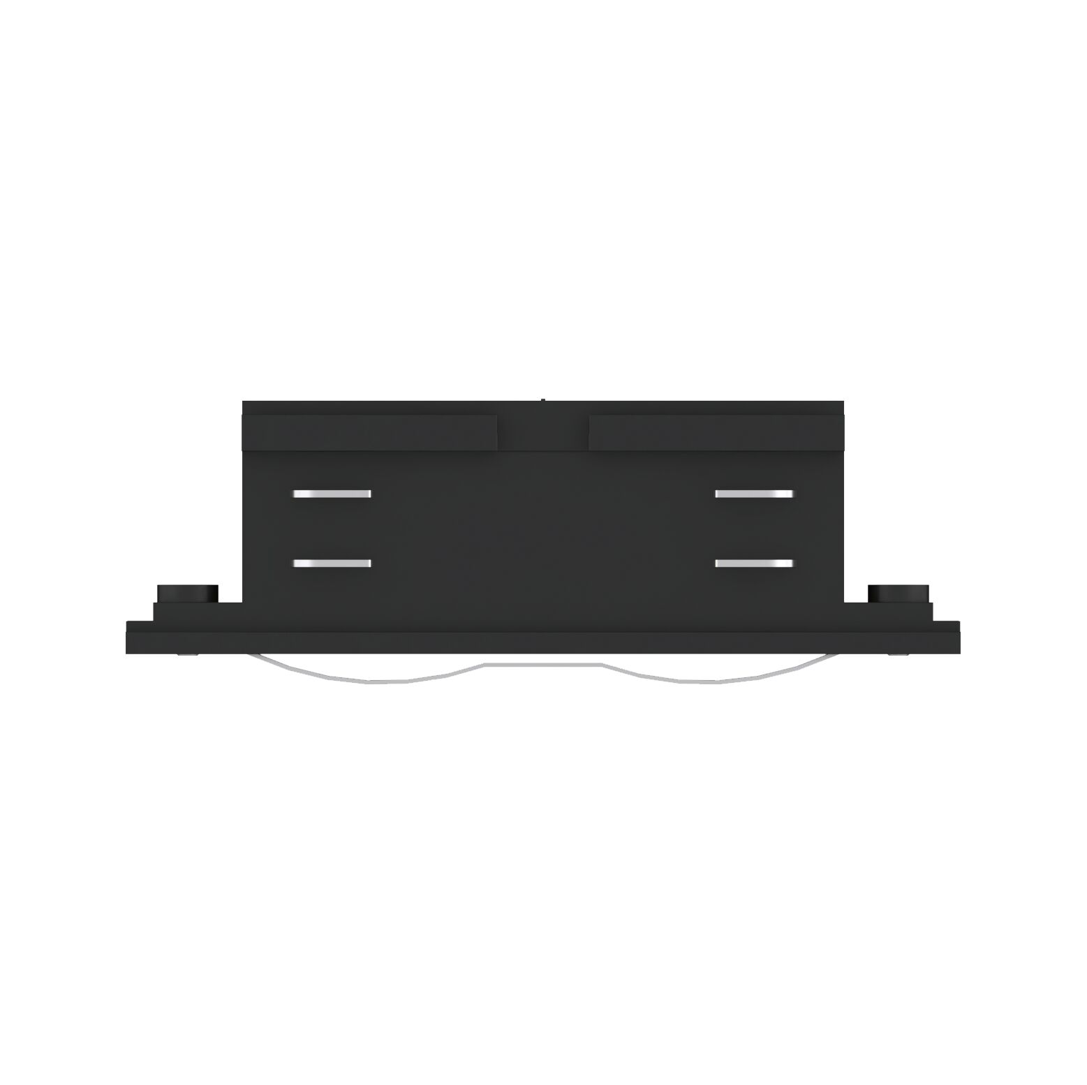 Black metal LED recessed panel with flat design for modern indoor lighting solutions