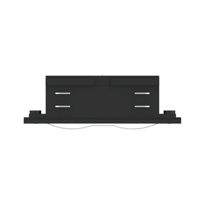 Zwart metalen LED-inbouwpaneel met vlak design voor moderne binnenverlichting