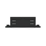Black metal LED recessed panel with flat design for modern indoor lighting solutions