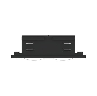 Black metal LED recessed panel with flat design for modern indoor lighting solutions