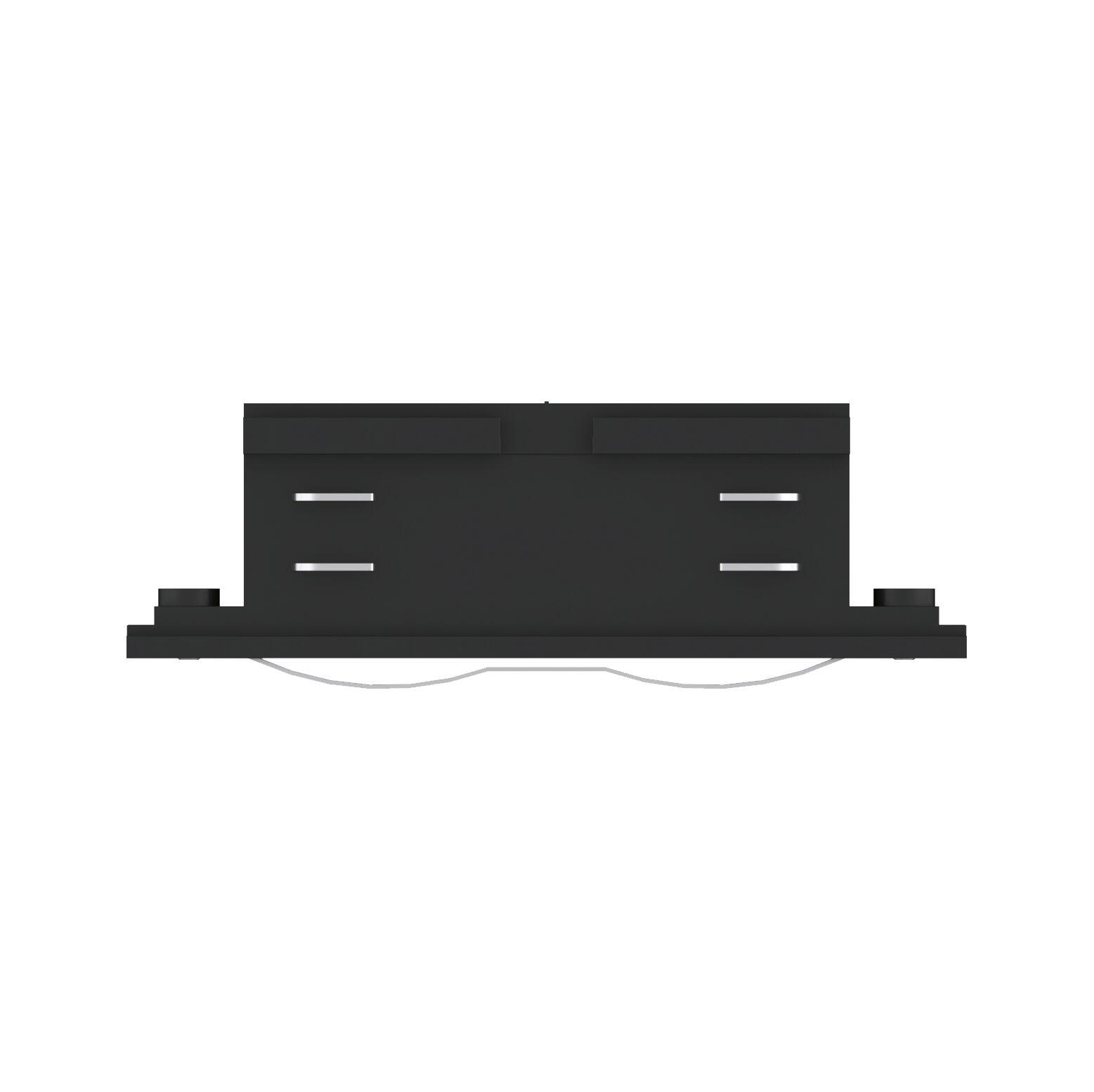 Black rectangular LED recessed light with silver accents for modern indoor lighting solutions