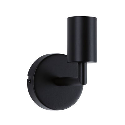 Zwarte metalen wandlamp met cilindervormige kap voor moderne interieurverlichting