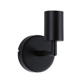 Schwarze Wandlampe aus Metall mit zylindrischem Lampenschirm für modernes Wohnambiente