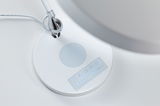 Witte lampvoet met touchbediening en blauwe LED voor dimbaar licht en timerfunctie