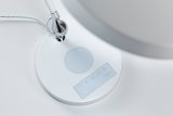 Socle de lampe blanc avec panneau tactile et LED bleue pour lumière dimmable et minuterie