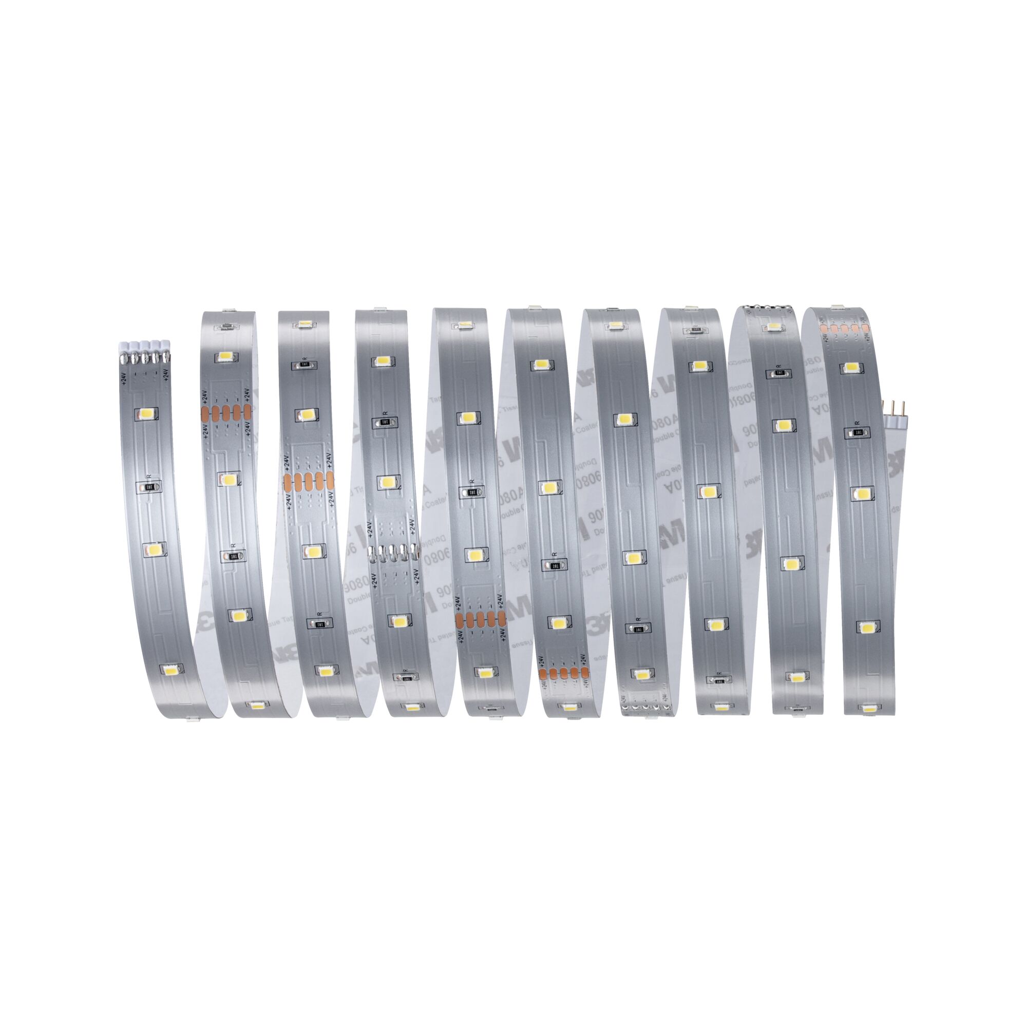 Flexibele zilveren LED-strip met gele LEDs voor moderne verlichtingsoplossingen