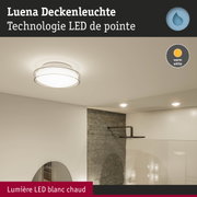 Plafonnier LED Luena avec lumière blanc chaud et design moderne pour intérieur