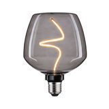 Modern LED bulb with smoked glass and decorative curved filament for stylish home lighting