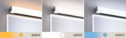 Three metal wall lights with adjustable warm to daylight white light for versatile home lighting