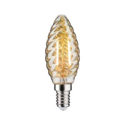 LED candle bulb with wavy glass and warm white light for decorative lighting and ambiance