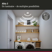 Panneau LED Abia 2 White Select Détecteur de mouvement crépusculaire (HF) rond 170mm 9,5W 1100lm White Select Blanc