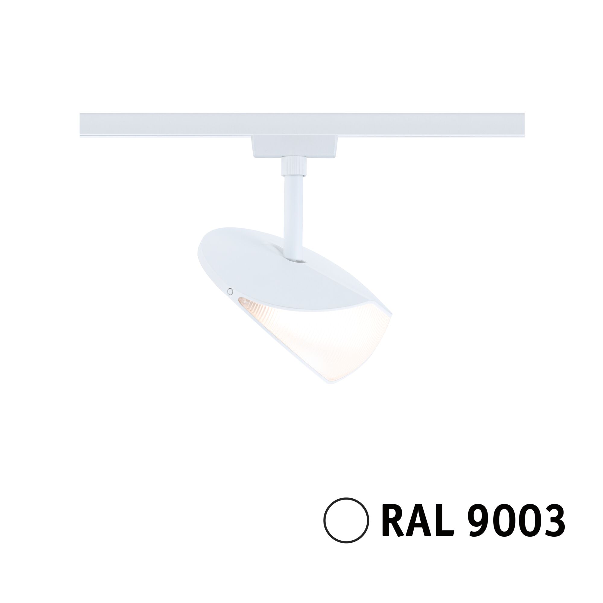 Weißer LED-Strahler aus Metall für Stromschienen mit modernem Design und energiesparender Beleuchtung