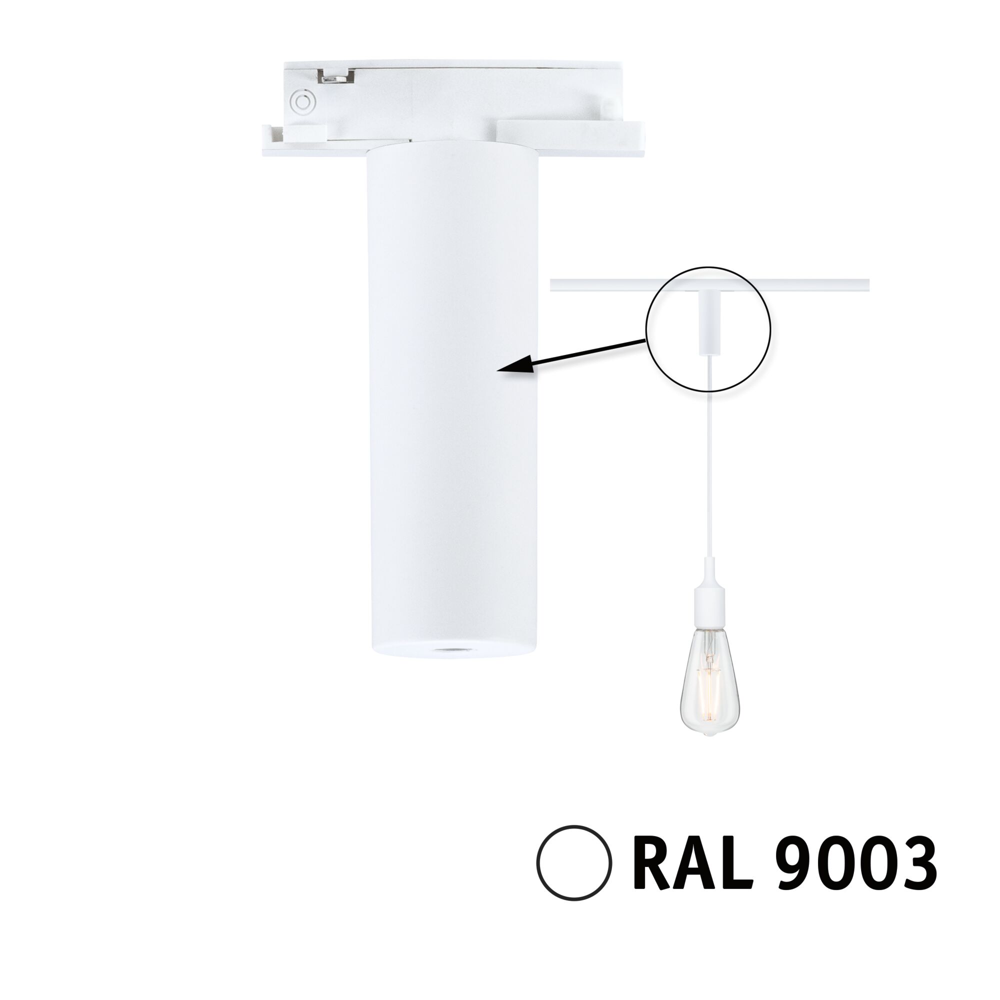 URail Pendeladapter Universal max. 50W 230V Signal hvid