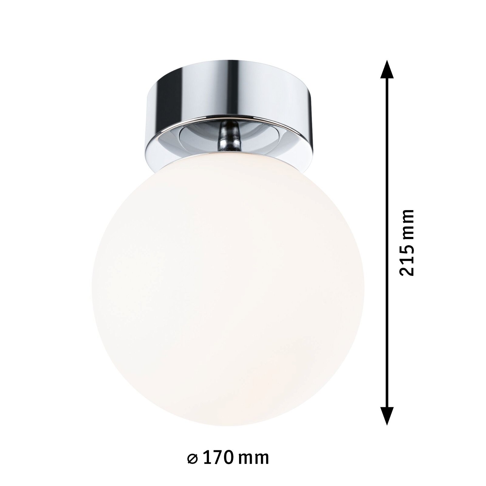 Selection Bathroom Plafonnier LED Gove IP44 3000K 900lm 230V 9W Chrome/Satiné