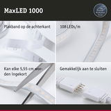 MaxLED 1000 LED-strip met 108 LEDs/m, plakband achterzijde, elke 5,55 cm in te korten, eenvoudig aan te sluiten