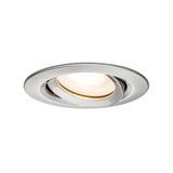Ronde inbouwspot van geborsteld roestvrij staal met warm wit LED-licht voor moderne verlichting