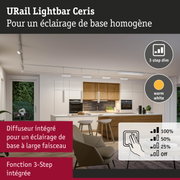 URail Lightbar Ceris lampe de plafond blanche avec fonction 3-step dim pour un éclairage homogène