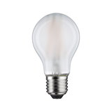 Matte white LED bulb with E27 metal base and glass for energy-efficient lighting