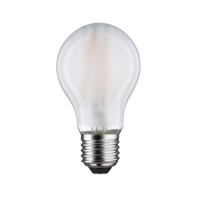 Matte white LED bulb with E27 metal base and glass for energy-efficient lighting