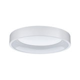 Round white LED ceiling light made of plastic for modern indoor lighting