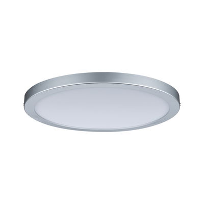 Ronde LED-plafondlamp met zilverkleurige aluminiumrand en witte diffuser voor moderne verlichting