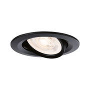 Schwarzer Einbaustrahler aus Metall mit schwenkbarem LED-Licht für moderne Innenbeleuchtung