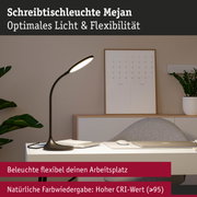 Schwarze Schreibtischleuchte Mejan mit flexiblem Arm und natürlicher Farbwiedergabe für optimales Licht am Arbeitsplatz