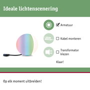 Kleurrijke LED-lamp met kabel voor eenvoudige montage en flexibele lichtinrichting