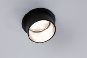 Black metal LED ceiling light with warm white illumination for modern interiors