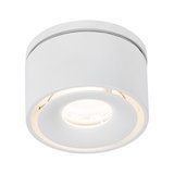 Plafonnier LED rond blanc en métal au design moderne pour salons et couloirs