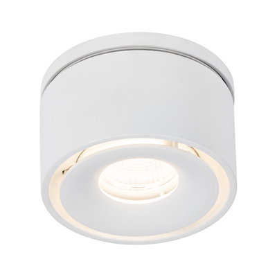 Plafonnier LED rond blanc en métal au design moderne pour salons et couloirs