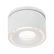 Plafonnier rond blanc en métal avec LED intégrée pour éclairage intérieur moderne