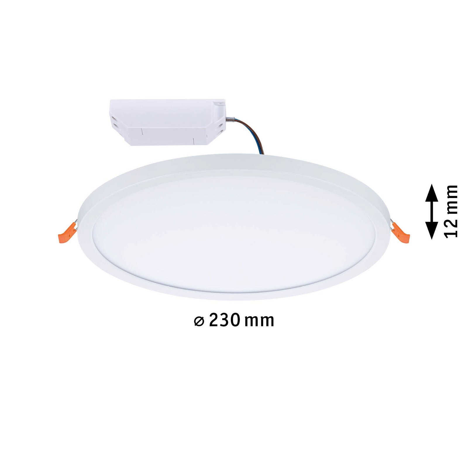 VariFit LED Recessed panel 3-Step-Dim Areo IP44 round 230mm 16W 1400lm 3000K White dimmable