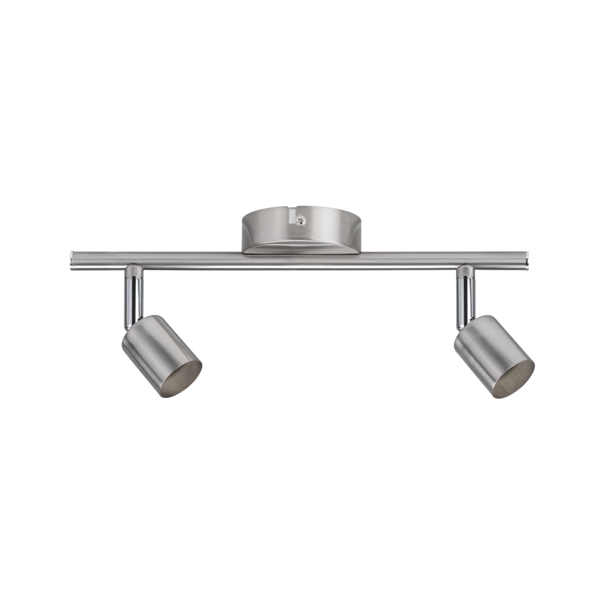 Spotlight Carolina GU10 230V max. 2x10W gradable Nickel mat Spot de plafond moderne en acier inoxydable brossé avec deux têtes réglables pour un éclairage ciblé