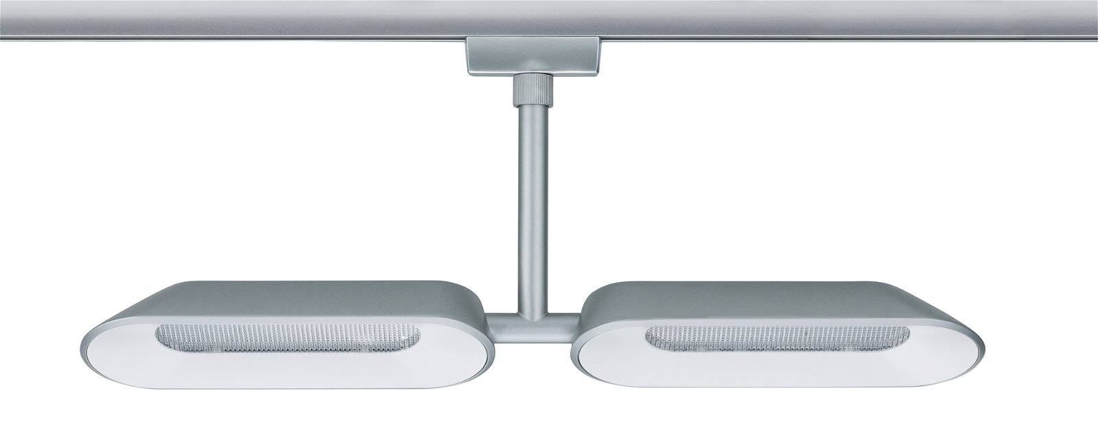 URail Spot sur rail LED Dipper Spot individuel 2x650lm 2x8W 2700K gradable 230V Chrome mat/Blanc