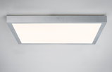 Rectangular silver aluminum ceiling light with bright LED illumination for modern interiors