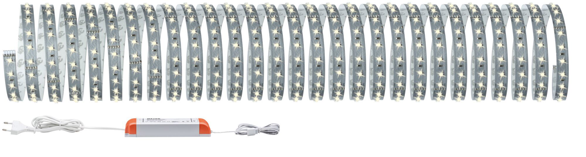 Flexibele LED-strip met warmwitte lampjes en voeding, energiezuinige verlichtingsoplossing