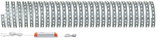 Bande LED flexible avec lumières blanc chaud et alimentation, idéale pour éclairage décoratif.