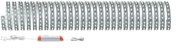 Bande LED flexible avec lumières blanc chaud et alimentation, idéale pour éclairage décoratif.